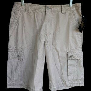 Cabela's Men Oxford Tan Cargo Shorts 34/11 Summer Comfort Collection Lightweight